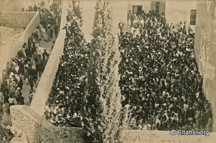 1937 - Maronite parishioners demonstration in Haifa